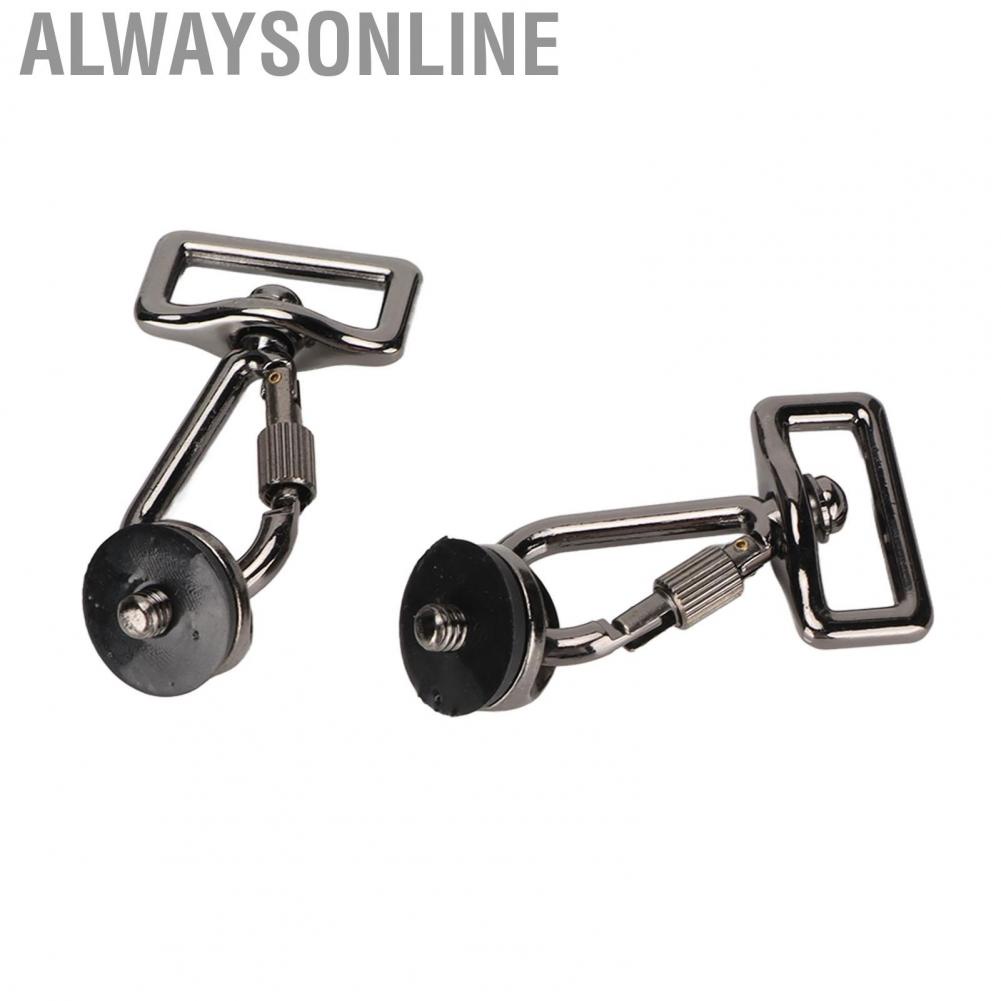 Alwaysonline 2pcs 1/4 Inch Quick Install Metal Screw and SLR  Shoulder Strap Hook Set for Outdoor Photography Accessories