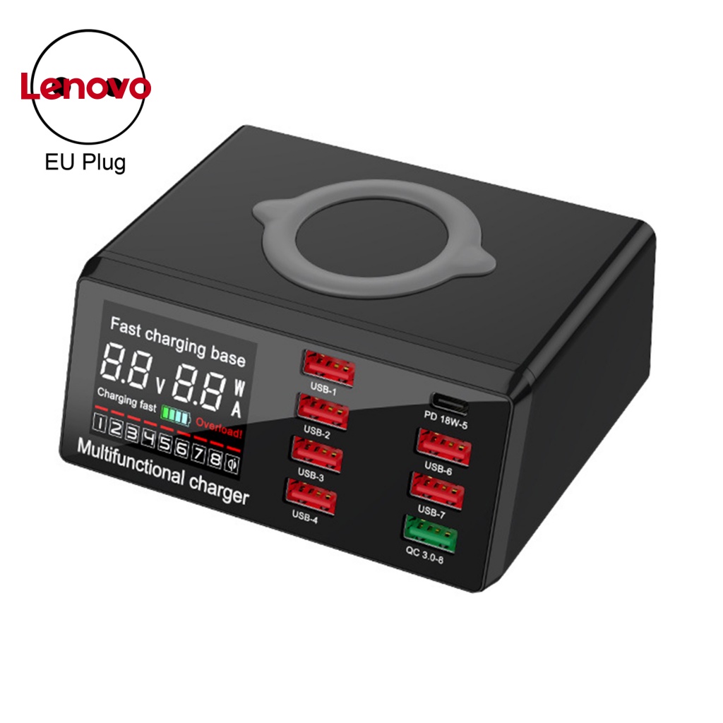 Bộ SạC Nhanh Không Dây X9 8 CổNg PD QC3.0 USB TiệN DụNg Đi Du LịCh