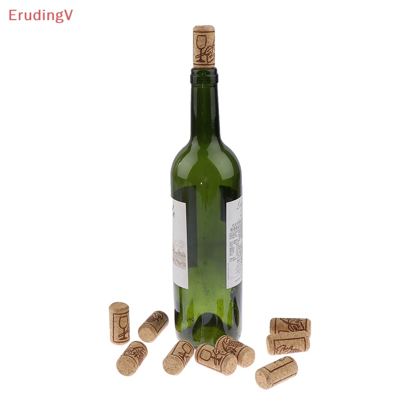 Set 10 Nút Bần Thẳng Bằng Gỗ Cắm Chai Rượu Tiện Dụng Cho Nhà Bếp / Quán Bar