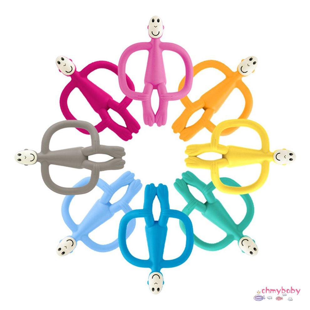 [Sẵn sàng] Trẻ Sơ Sinh Silicone Hoạt Hình Khỉ Răng Hàm Thanh Giảm Đau Dụng Cụ Dễ Dàng Vệ Tay Cầm Vòng [P/7]