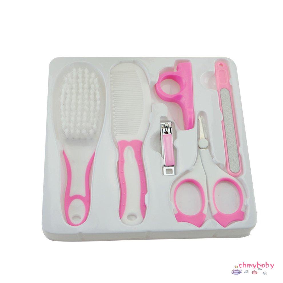 [OMY] Đồ Dùng Cho Bà Mẹ Và Trẻ Em Bộ Dụng Cụ Chăm Sóc Móng Tay Sơ Sinh Kéo Cắt Bàn Chải Lược Bấm 6 Món [P/9]