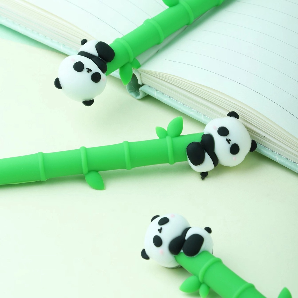 1 Bút Mực Gel Silicon Hình Gấu Trúc Dễ Thương