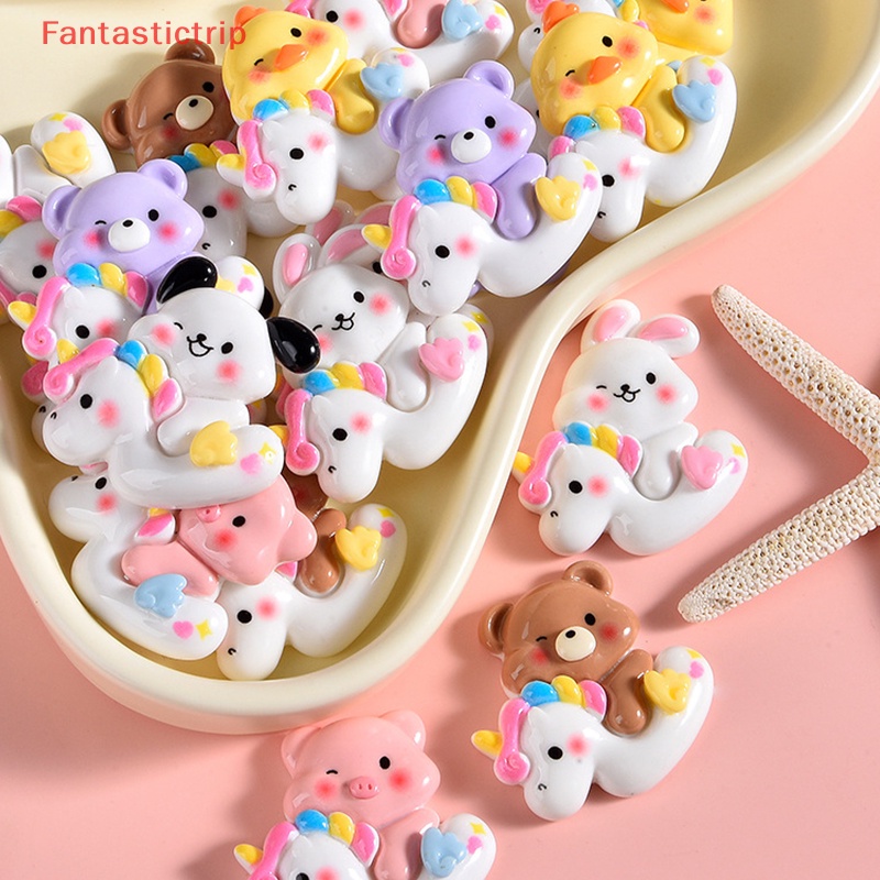 Set 3 Tượng Kỳ Lân Mini Bằng Nhựa Resin Trang Trí Ốp Điện Thoại / Bánh Kem DIY Mới