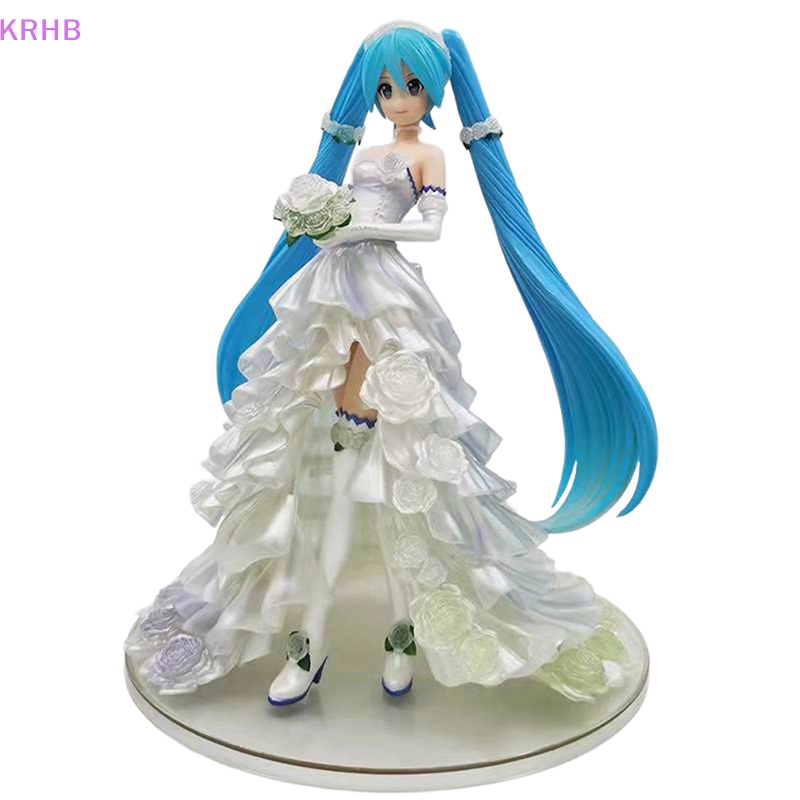 Mô Hình Nhân Vật Hatsune Miku Mặc Đầm Cưới 18cm Mới