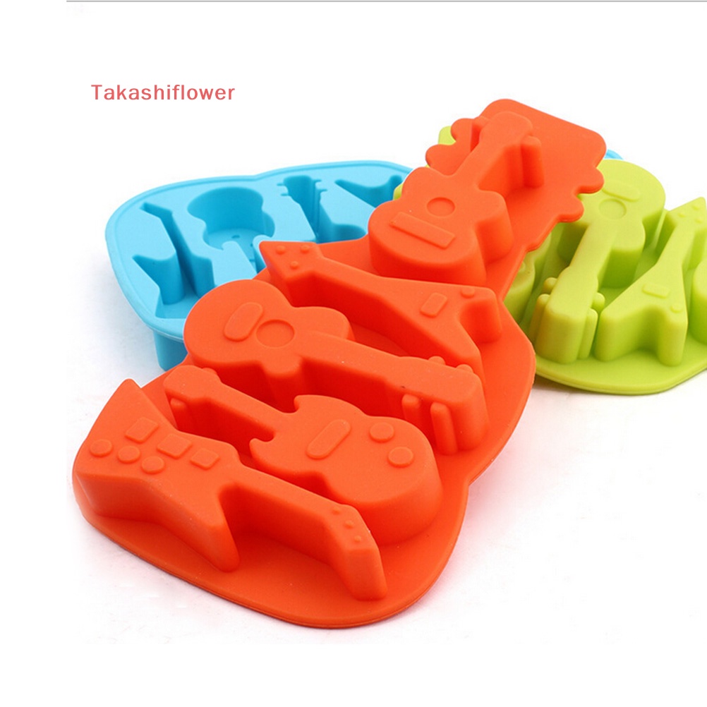 Khuôn Silicone Làm Bánh / Sô Cô La Hình Đàn Ghita Độc Đáo