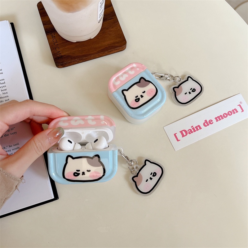 Vỏ Bảo Vệ Hộp Sạc Tai Nghe Bluetooth Không Dây Airpods1 / 2 3 Pro Pro2 Air Pods Pro 3 Hình Mèo Dễ Thương Ốp