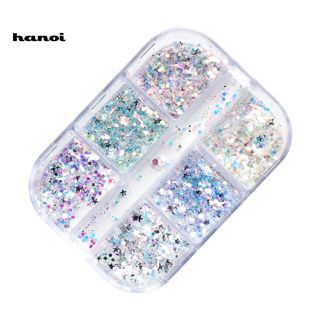 1 Hộp Hạt Kim Sa Dán Móng Tay Lấp Lánh