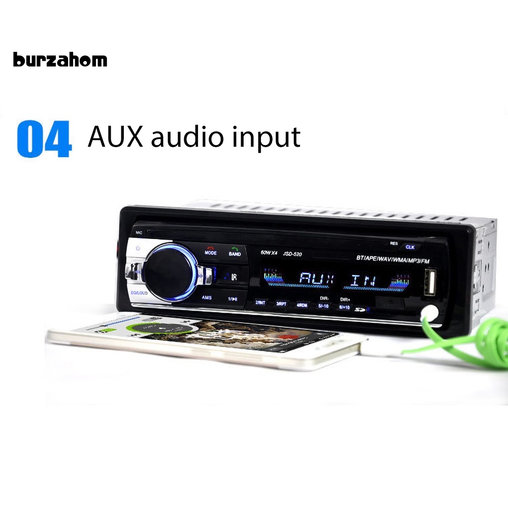 Máy Phát Nhạc MP3 FM Kết Nối Bluetooth Rảnh Tay Cổng AUX USB Cho Xe Hơi