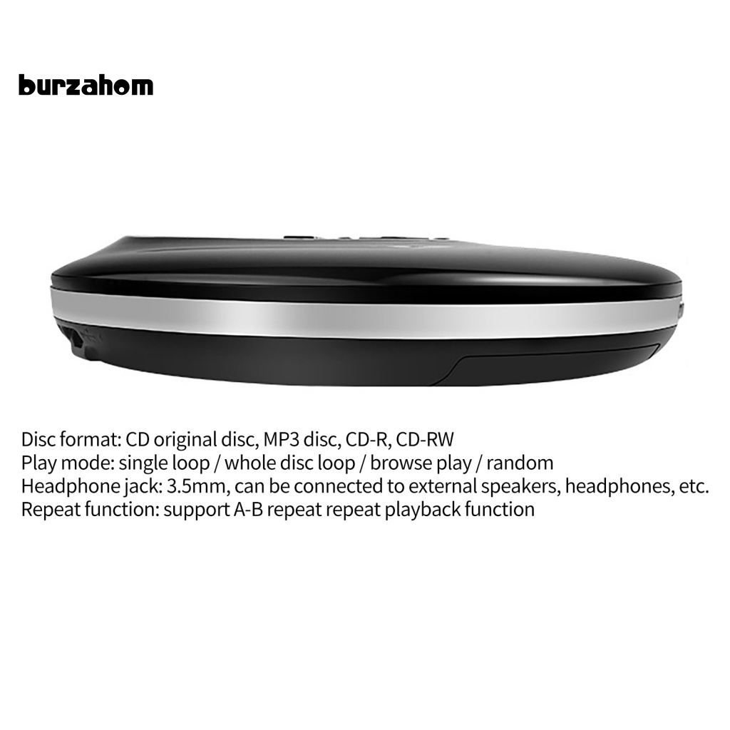 Máy Nghe Nhạc Đĩa Tròn Âm Thanh HiFi Hỗ Trợ Thẻ TF / USB / Màn Hình LCD Giắc Cắm 3.5mm Nhỏ Gọn Tiện Dụng Cho Gia Đình