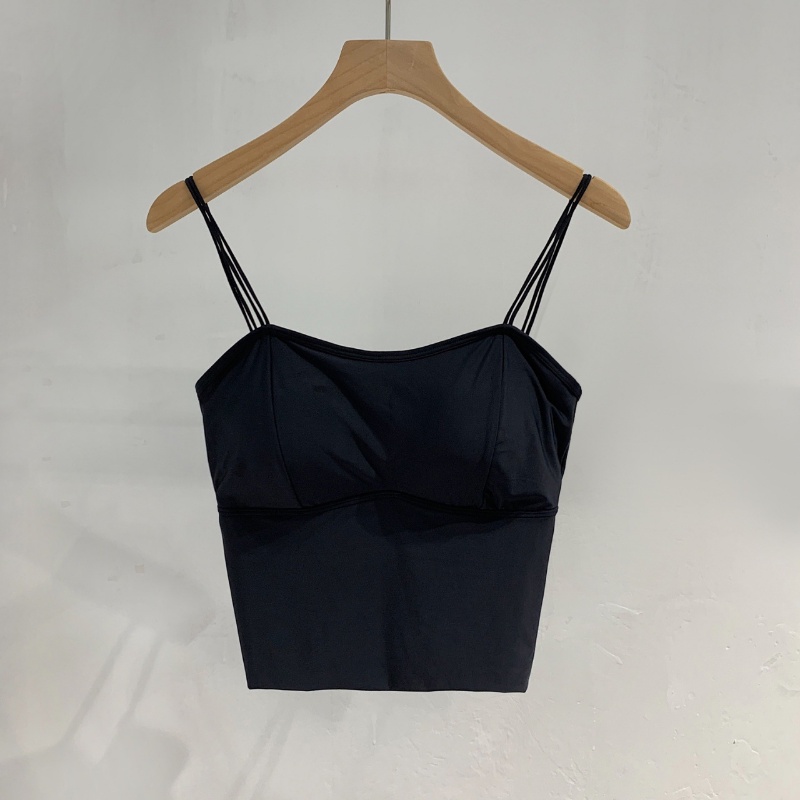 Áo Lót Thể Thao Bằng Lụa Lạnh Dày Không Đường May Với Đệm Ngực Chữ U Lớn Ôm Ngực Lưng Đẹp Cho Nữ