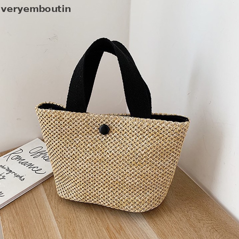 Túi Xách Đan Cói Đeo Vai Sức Chứa Lớn Thời Trang Mùa Hè