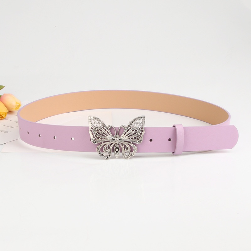 Thắt Lưng Đính Đá Hình Bướm Bằng Hợp Kim Phong Cách Hàn Quốc Sang Trọng Cho Nữ