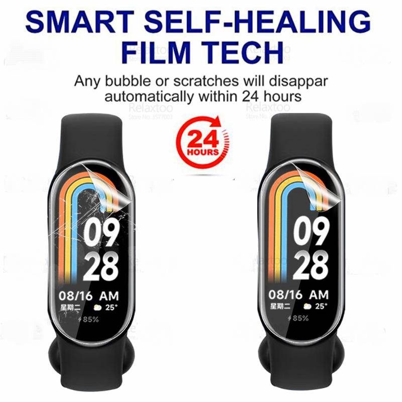 Miếng Dán Cường Lực Cong 999D Chống Ánh Sáng Xanh Cho Đồng Hồ Thông Minh Xiaomi Mi Band 8 Kính