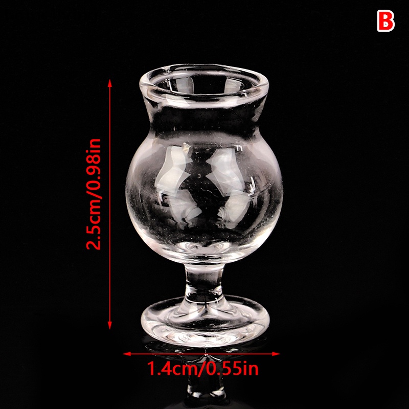 Ly Thủy Tinh Lắc Nước Ép Trái Cây Trang Trí Nhà Búp Bê Tỉ Lệ 1: 12