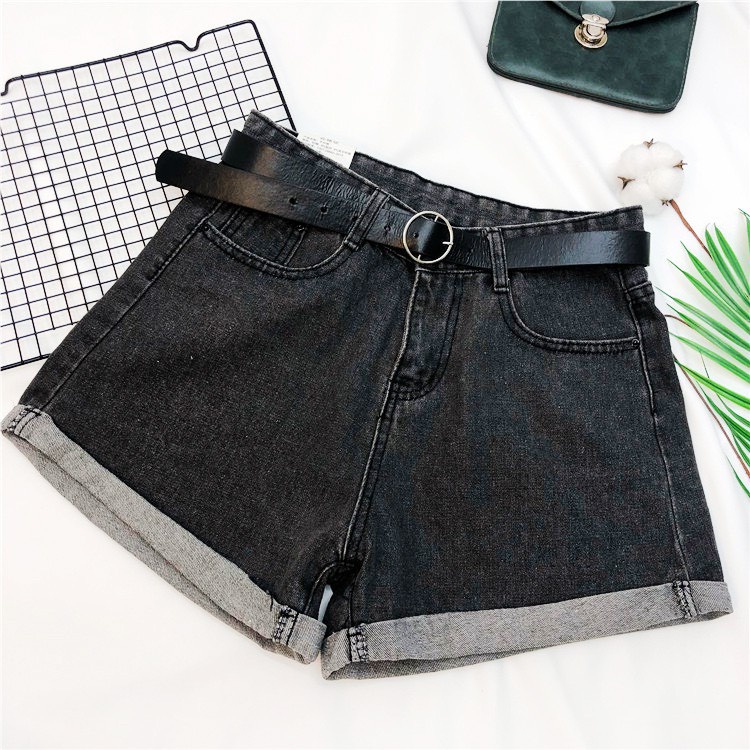 Quần đùi nữ kiểu lật lai ôm body (Tặng Nịt) nhiều màu có 3 Size S M L chất vải Jean, Kaki feedback Bảo An Shop top hot