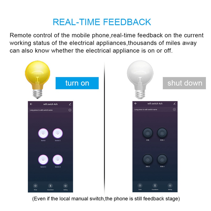 Mô-đun Rơ Le Công Tắc WiFi Điều Khiển Bằng Giọng Nói Cho Alexa Google Home Alice