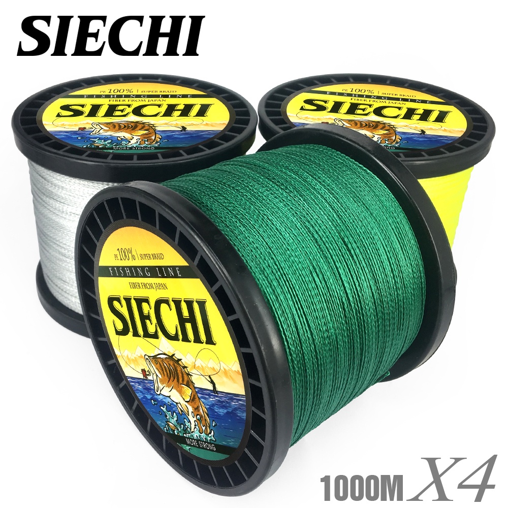 Cuộn Dây Câu Cá Bện 4 Sợi 1000M 500M 300M Chất Liệu PE