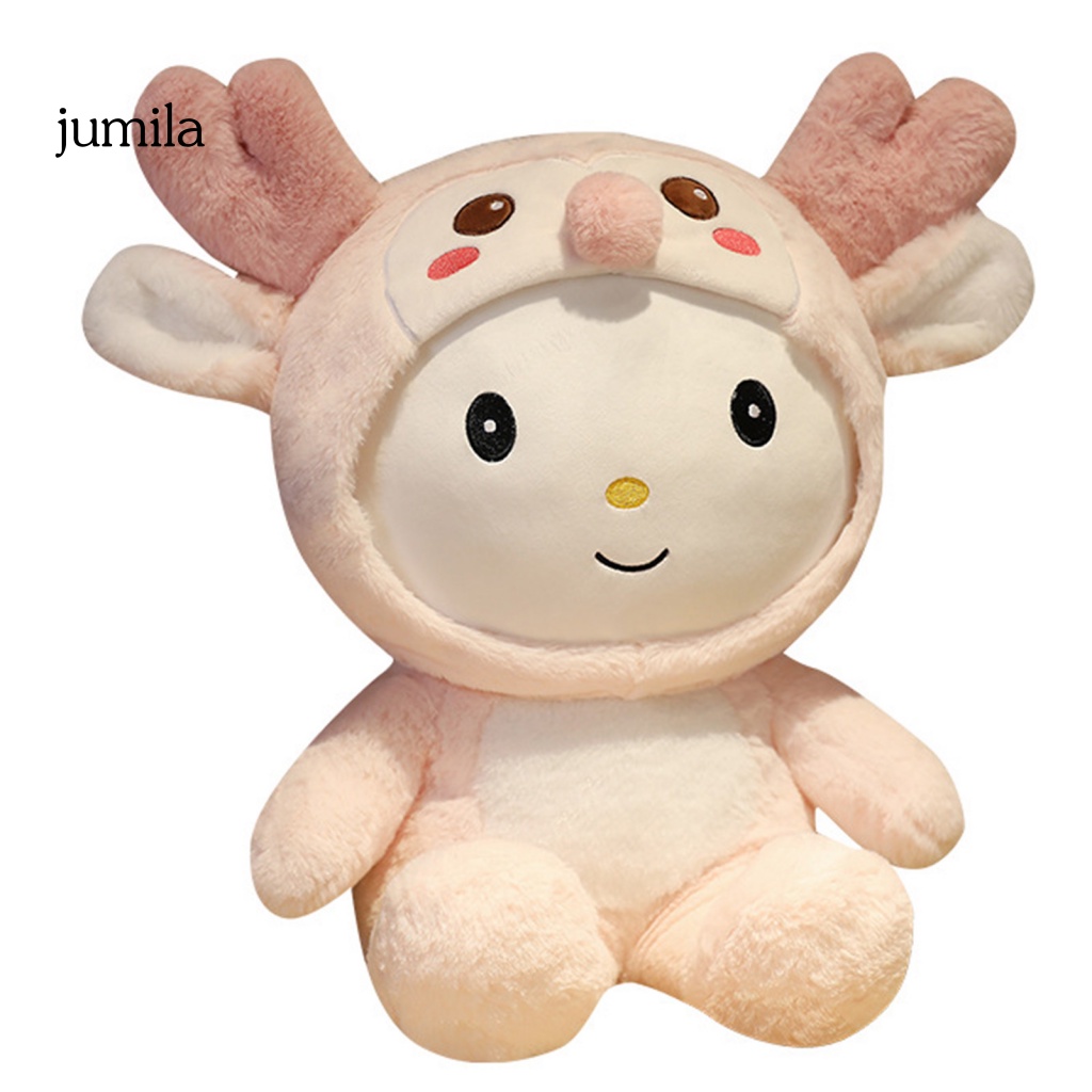 [JU] Búp Bê Nhồi Bông PP Hình Hươu Có Mũ Làm Việc Tỉ Mỉ Trang Trí Ghế Sofa