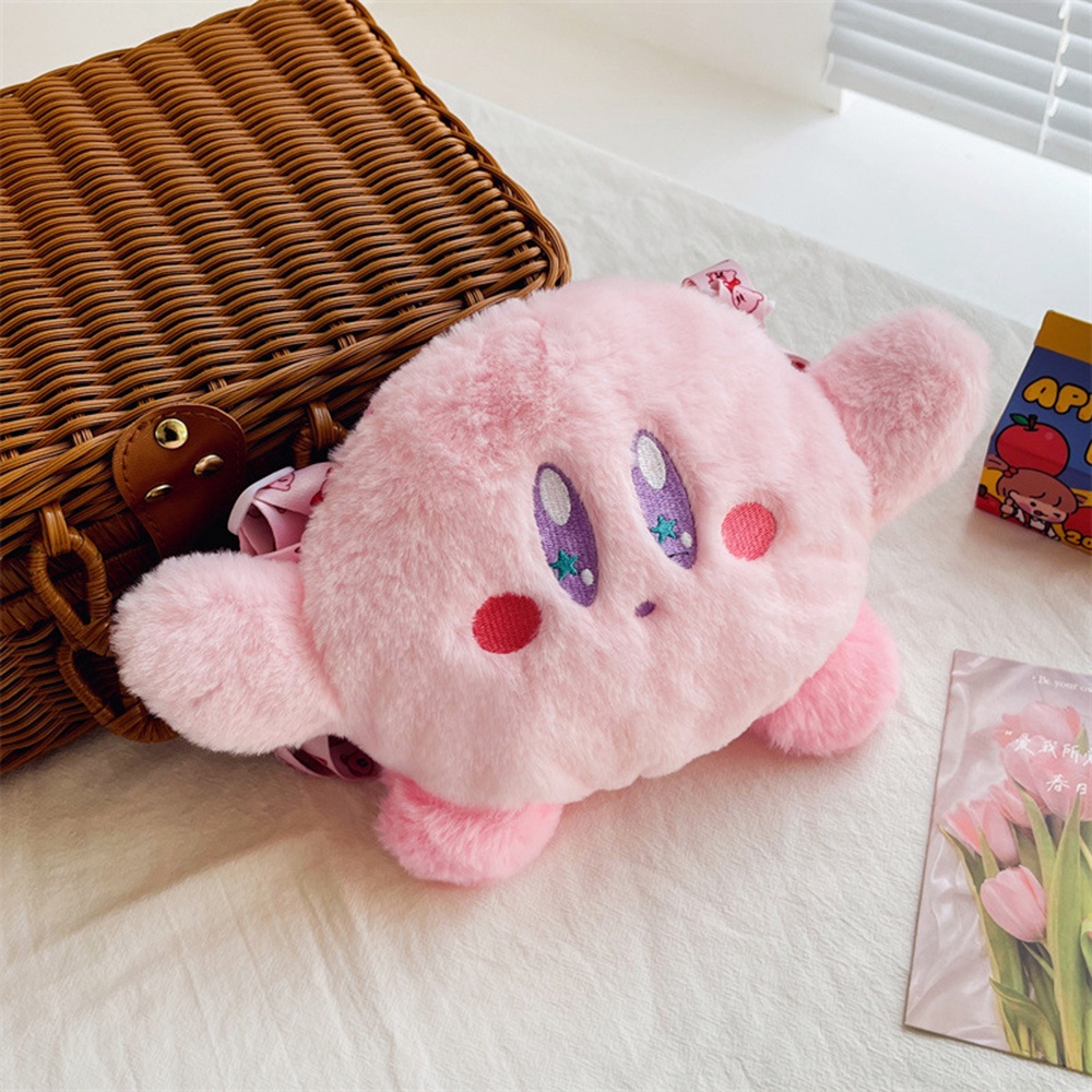 Túi Đeo Chéo Hình Búp Bê Kirby Nhồi Bông Dễ Thương