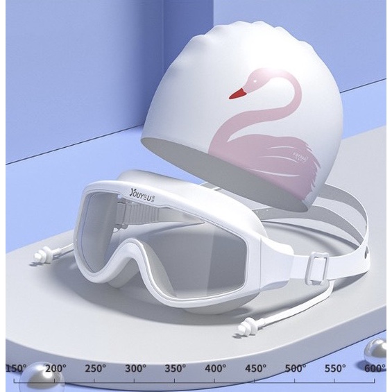Combo Kính Bơi Người Lớn Hiệu YouYou Chính Hãng Kèm Mũ Bơi, Nút Bịt Tai, Kẹp Mũi Chống Sặc Nước Chống Sương Mù