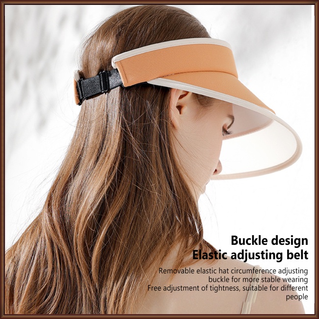 Mũ Chống Nắng Vành Rộng Thấm Hút Mồ Hôi Thoáng Khí Kèm Dây Đeo Tùy Chỉnh Thời Trang Mùa Hè Cho Nữ