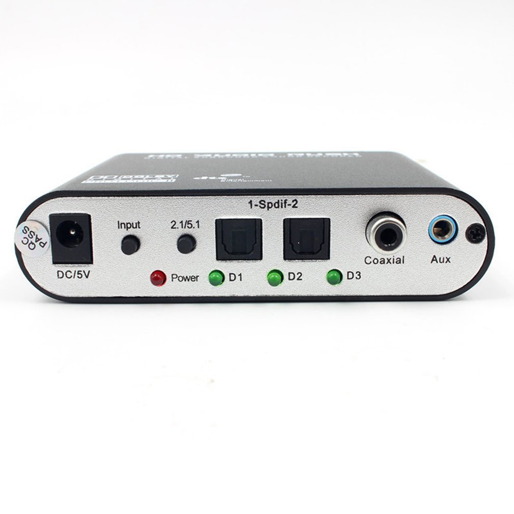 Digital 5.1 Audio Decoder Dts/Ac-3 Optical To 5.1-Channel Rcaog Converter Sound Adapter Amplifier [Q/11]