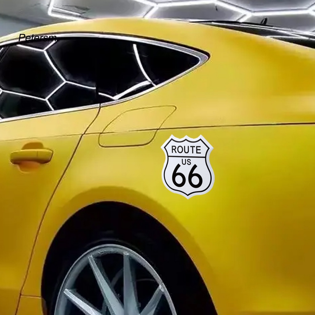 Sticker Vinyl Nhôm Thiết Kế 3D Độ Bền Cao Route 66 Bằng Vinyl Dán Xe Hơi
