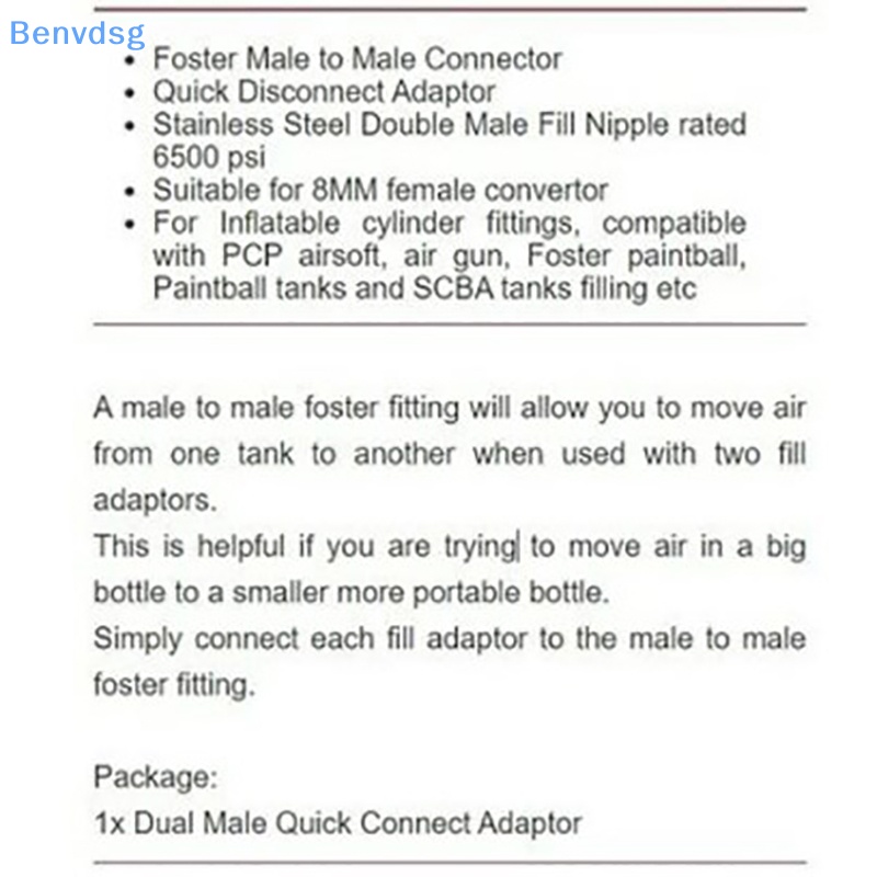 Đầu Nối Nhanh 8mm Bằng Thép Không Gỉ 30mpa Foster Male Sang Male