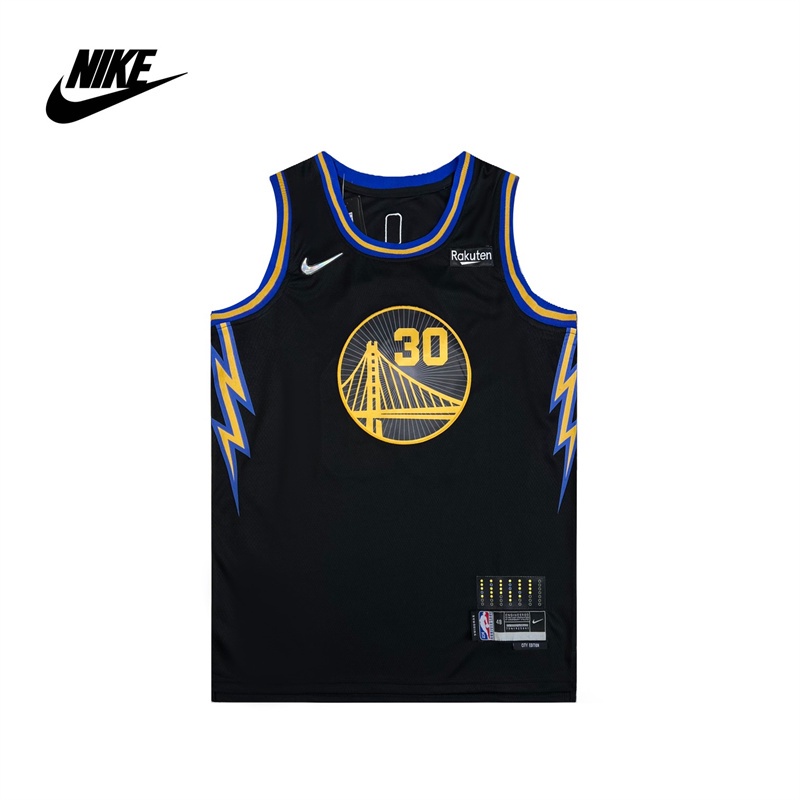 Nk &amp; - Áo Bóng Rổ Thêu Số 30 Đội Stephen Curry Màu Vàng Kim NBA Áo Thun Sát Nách Thời Trang Trẻ Trung