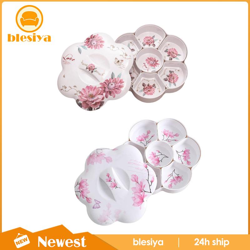 Khay Phục Vụ Bánh Quy / Phô Mai Chia Ngăn Có Nắp Đậy Tiện Dụng