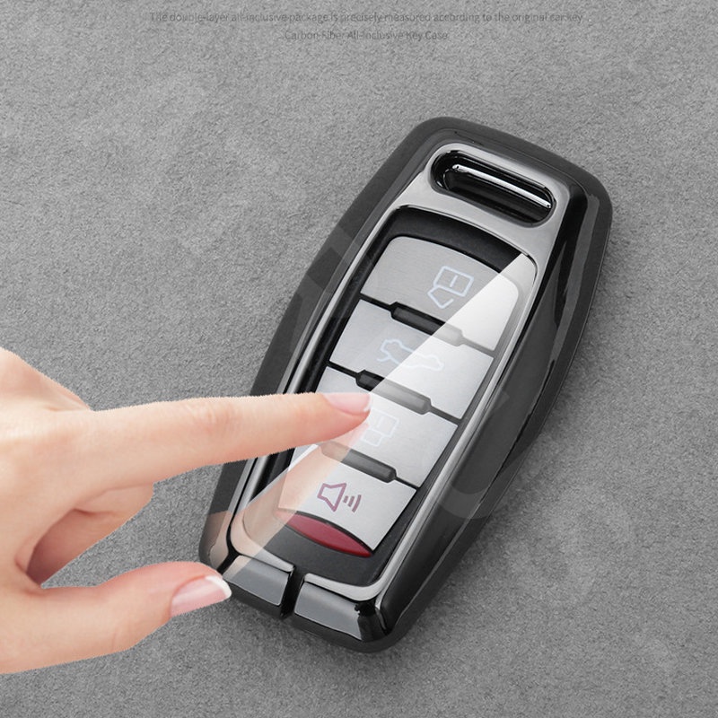 Bao Da Bọc Chìa Khóa Thông Minh Bằng Hợp Kim Kẽm Phối Sợi Carbon Cho H6 Jolion H2 H2s H1 2022 2023 H5 M4 H9