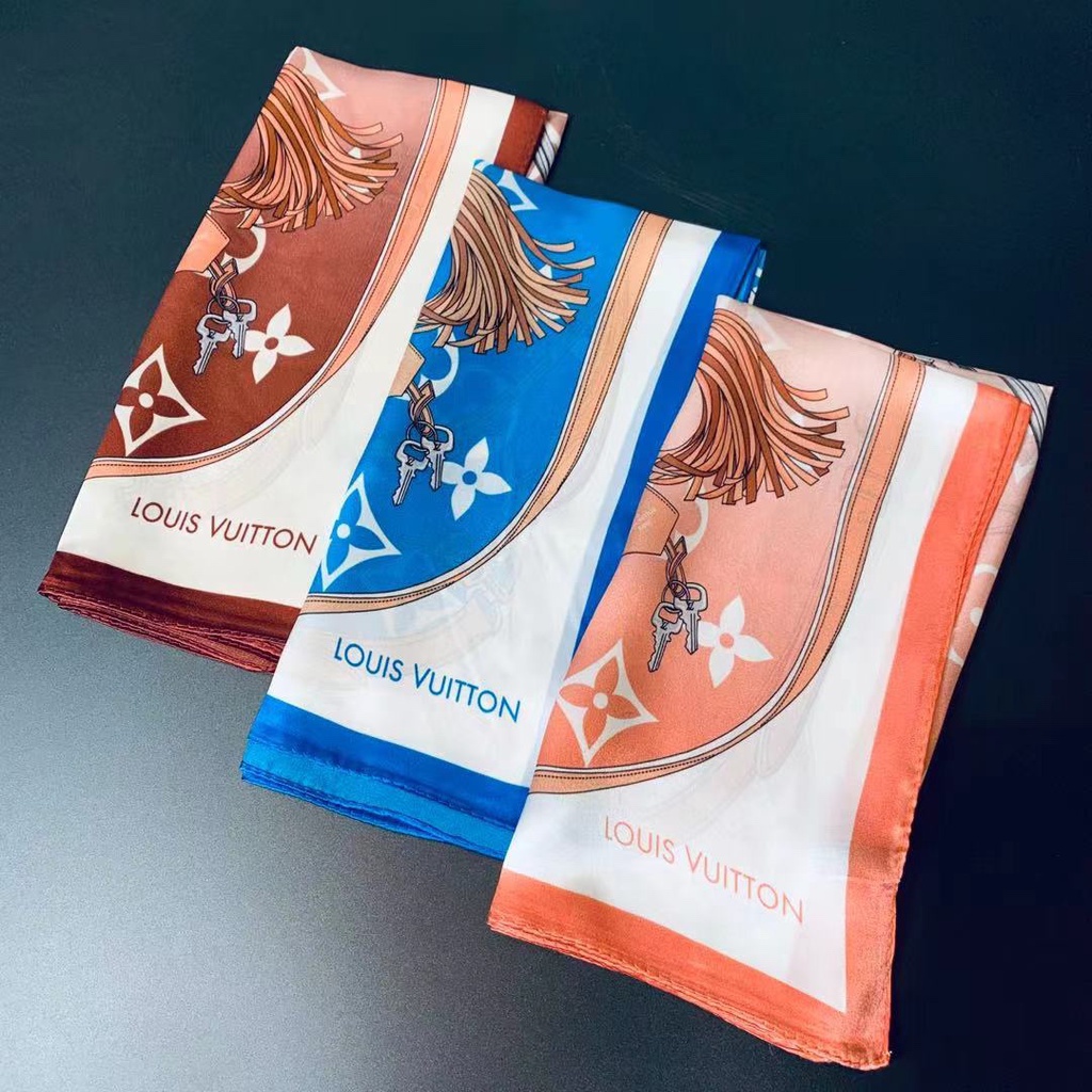 Khăn Quàng Cổ Vuông Bằng Lụa In Họa Tiết Cổ Điển Sang Trọng 2023 70CM (27.55inch)