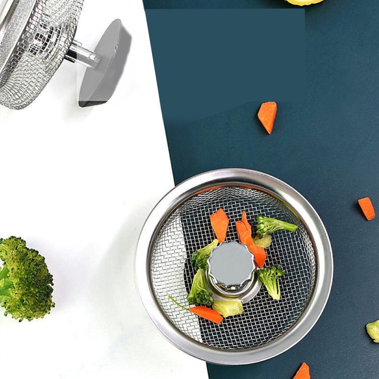 🍉Lưới Lọc Rác Bồn Rửa Chén Bát Chống Tắc Nghẽn Làm Từ Inox Không Gỉ Đường Kính 7.5cm DUASHOP.