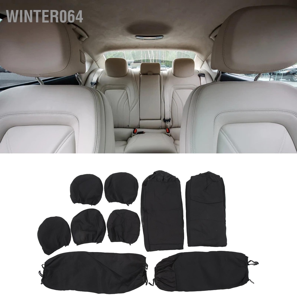 Winter064 Bọc Ghế Ô Tô Toàn Bộ Vải Thoáng Khí Và Mềm Mại Đa Năng Phù Hợp Với Xe Màu Đen