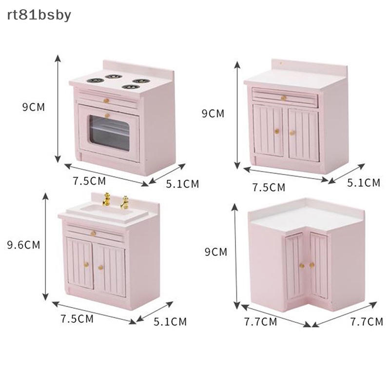 Mô Hình Tủ Bếp Trang Trí Nhà Búp Bê Tỉ Lệ 1: 12