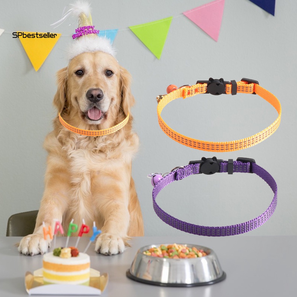 Spbestsellyr Vòng Cổ Có Chuông Phản Quang Trang Trí Vòng Cổ Cho Chó Mèo Nhỏ