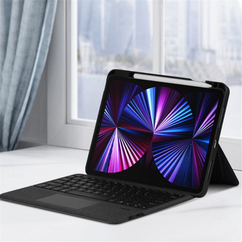 Ốp Máy Tính Bảng Da Có Bàn Phím Cảm Ứng Cho iPad 10 9 8 7 Gen Air 5 Pro 11 "12.9" 10.2 "10.9"