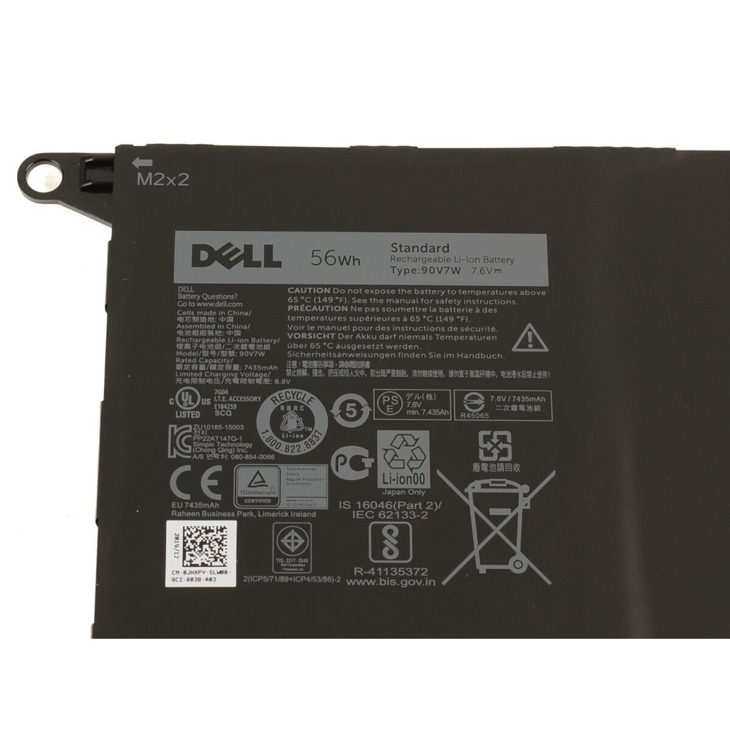 Pin zin Dell XPS 13 9350 9343 series 90V7W JD25G 0DRRP JHXPY 5K9CP MỚI