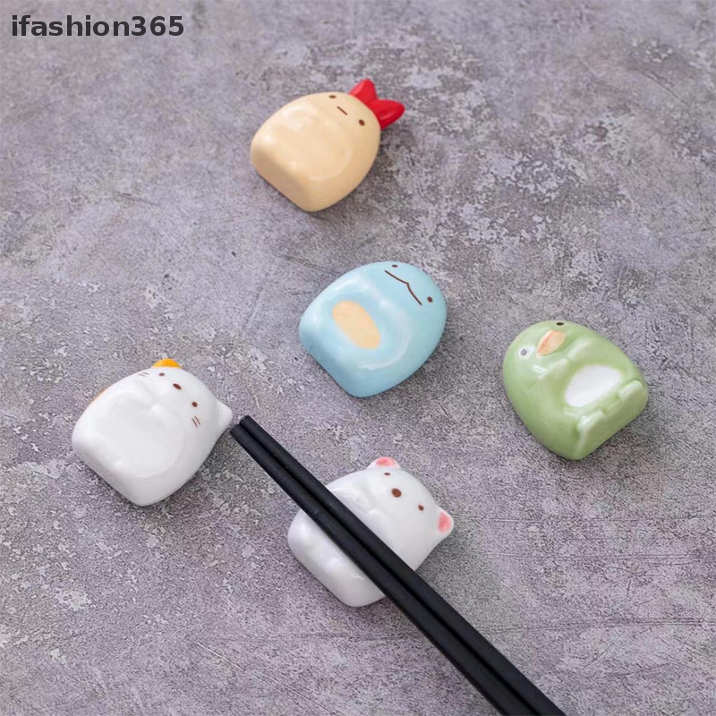 Giá Đỡ Cọ Và Đũa Bằng Sứ Họa Tiết Động Vật Hoạt Hình Dễ Thương Sáng Tạo Trang Trí Nhà Cửa ifashion365