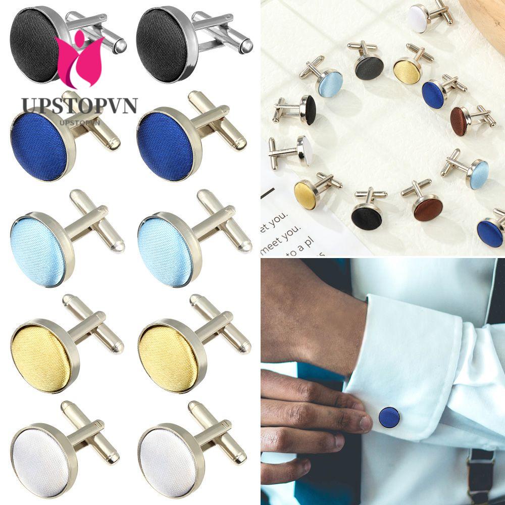 Upstopvn Khuy Măng Sét Màu Trơn Phong Cách Mới Lạ Cho Đám Cưới Nam