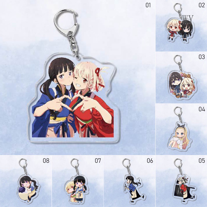 Móc Chìa Khóa Bằng Acrylic Hình Lycoris Hoạt Hình Dễ Thương