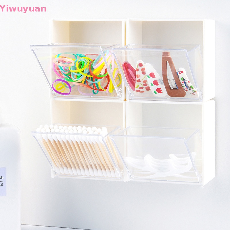 < Yiwuyuan > Hộp Đựng Đồ Cỡ Nhỏ Trong Suốt Dán Tường Không Cần Khoan Lỗ Mới