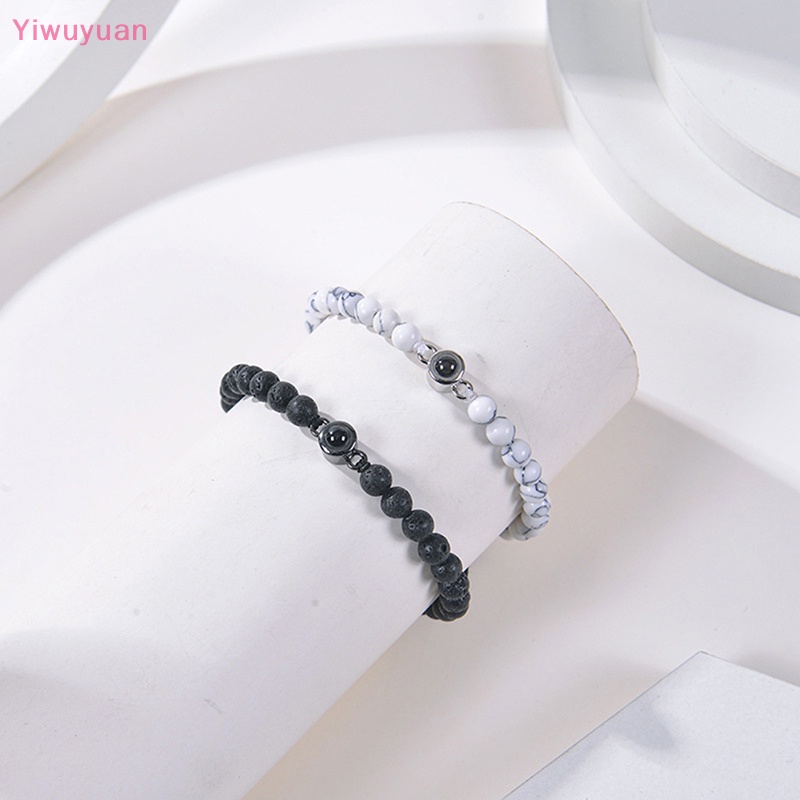 Vòng Đeo Tay 100 Ngôn Ngữ I Love You Bằng Đá Tự Nhiên Mới