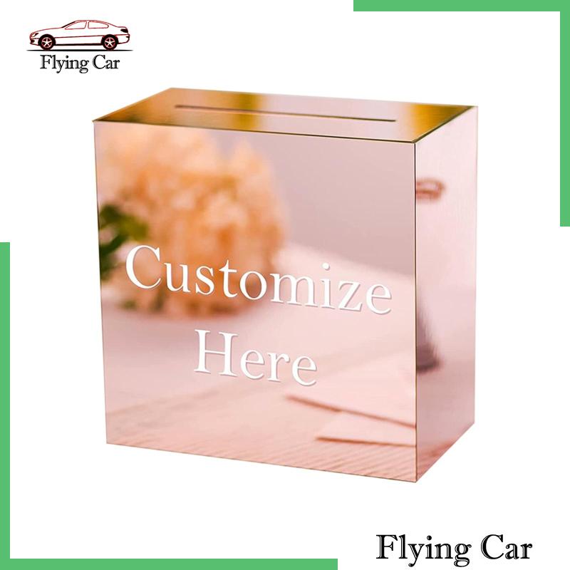 Hộp Đựng Tiền / Thẻ Bằng Acrylic Trong Suốt Cỡ Lớn Lzdjfmy2 Tiện Dụng Cho Tiệc Cưới