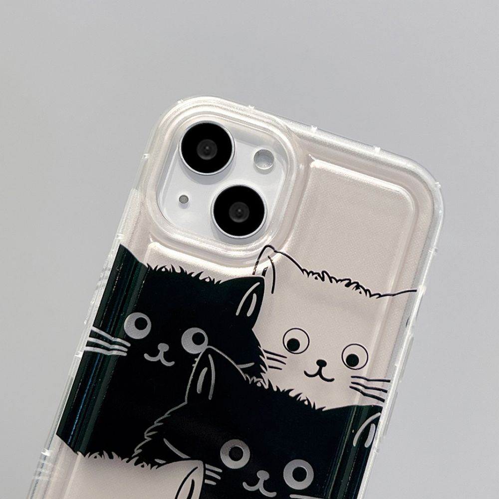 Ốp Điện Thoại TPU Mềm Trong Suốt Chống Sốc Chống Dấu Vân Tay In Hình Mèo Cho IPhone 14 Pro Max 13 12 11 Pro Max XS XR 7 8 6 Plus