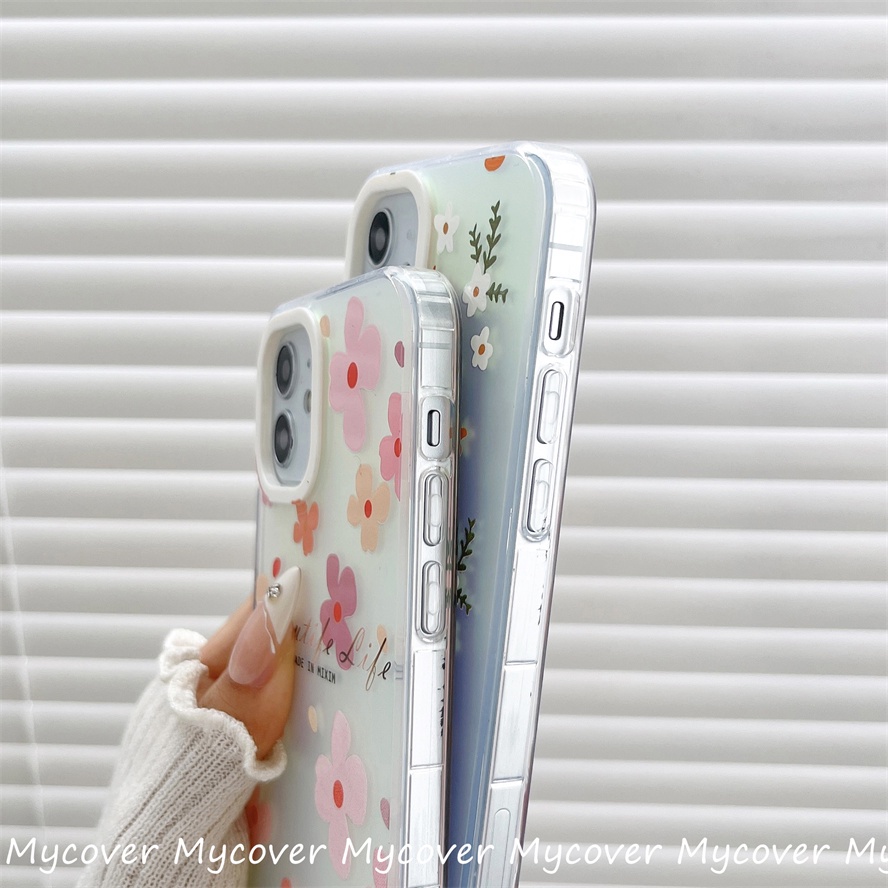 Ốp Điện Thoại Silicon Mềm Họa Tiết Hoa Màu Gradient Cho iPhone 14 13 12 11 Pro Max X XR Xs Max 6 7 8 Plus