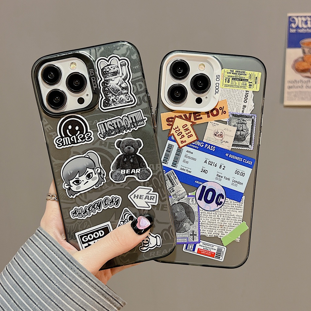 Ốp Điện Thoại tpu Dẻo Trong Suốt Họa Tiết Hoạt Hình Độc Đáo Chống Sốc Cho iPhone 11 13 12 14 PRO MAX