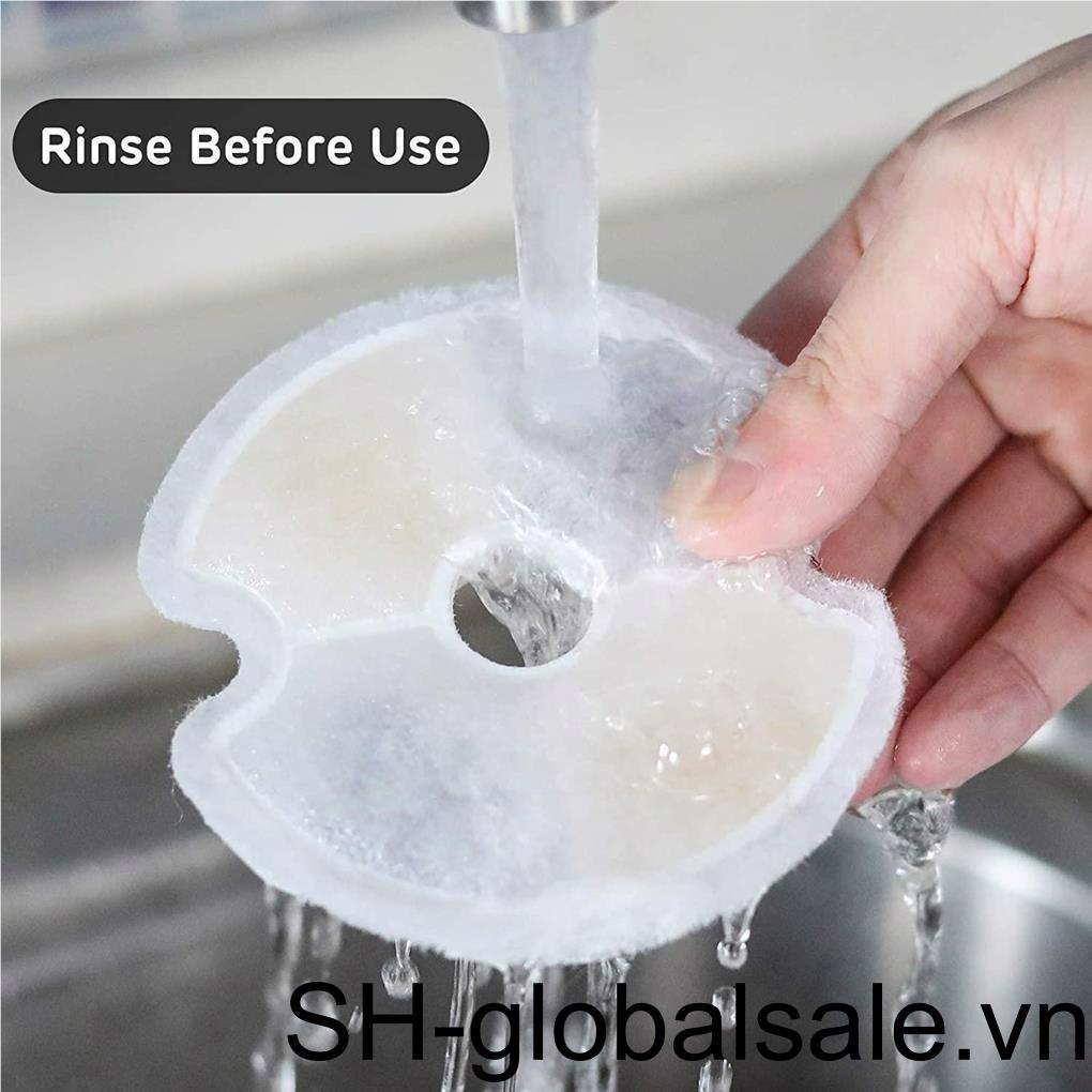 Set 4 Phụ Kiện Lọc Đài Phun Nước Hình Tròn Bằng ABS Có Thể Tái Sử Dụng Cho Thú Cưng