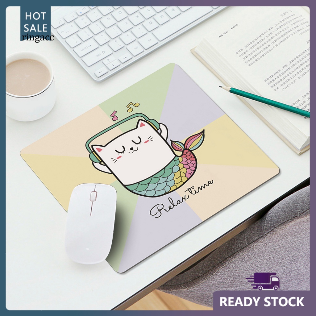 Đệm Lót Chuột RGA Mềm Siêu Mỏng Thoải Mái In Họa Tiết Động Vật Dễ Thương Hỗ Trợ Cổ Tay Cho Laptop