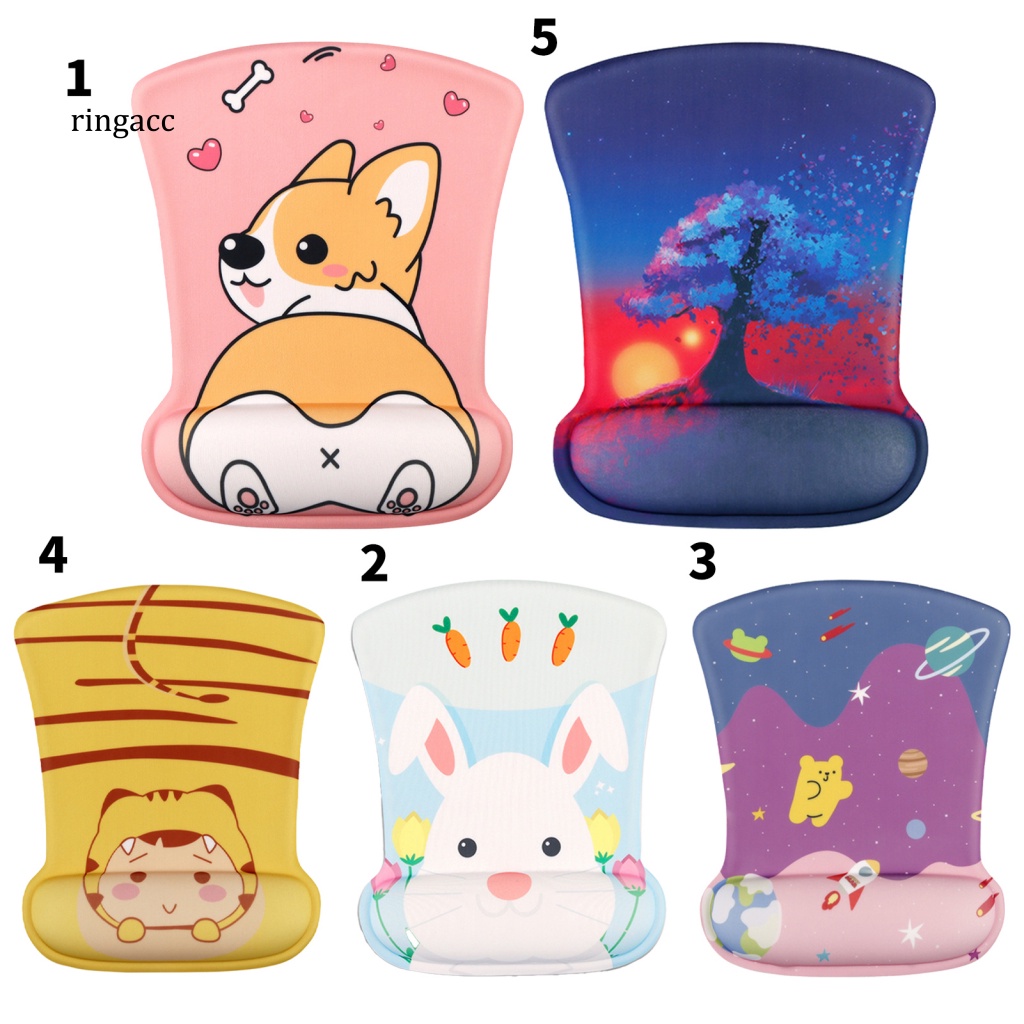 Tấm Lót Chuột Silicone Chống Trượt In Hình Thỏ Cà Rốt Cho Văn Phòng